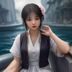 编辑沈晚舟头像，戴眼镜的年轻女性，背景为书架，专业感强